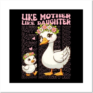 Like mother like daughter goose Posters and Art